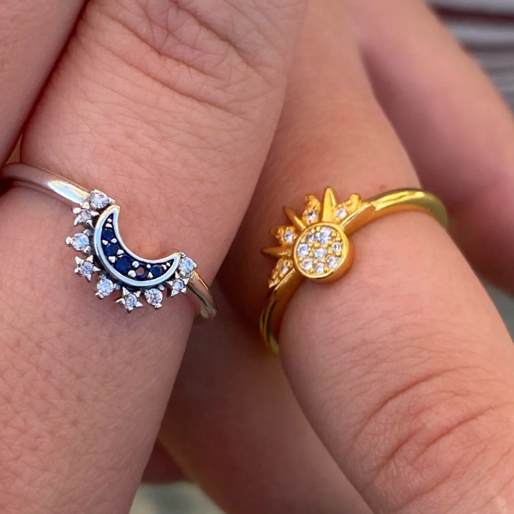 925 Sterling Silver Stackable Rings Size 8 - image 2